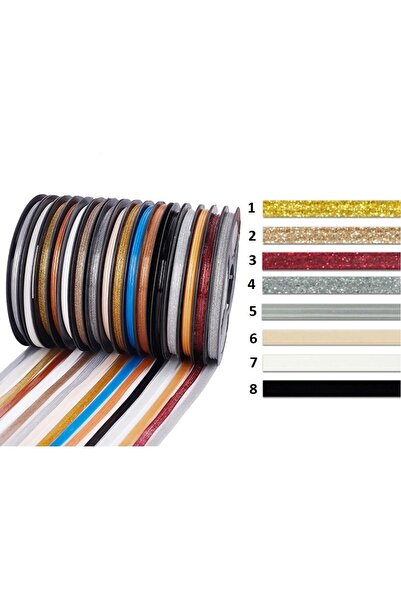 ElastiX Bandă decorativă adezivă cu lățimea de 6 mm auriu cu sclipici