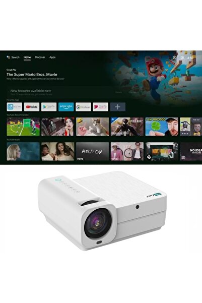 PROCART Video projector 4K WiFi Home Theater, Google Play, HDMI, USB, 7000 lm, AV, micro SD, remote control