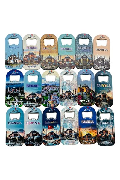 GALATA GIFT Bottle Opener, Opener Magnet (6) Pieces Istanbul Themed Refrigerator Magnet, Soda Soda Pop Opener 9cm