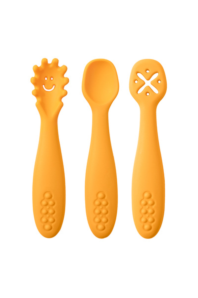 Choice 030 3PCS Cute Baby Learning Spoons Utensils Set Newborn Feeding Spoon Set Toddler Scoop Weaning Cutl