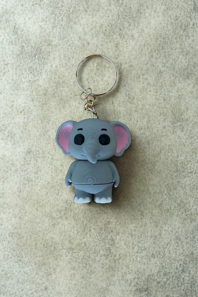 CESTOPİENO Ornament pentru geantă de pachet mobil elefant / breloc - 1 bucată