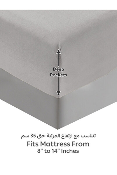 Donetella Fitted Sheet Set – 200x200 cm King Size, 1 Sheet + 2 Pillowcases, 35 cm Deep Pocket