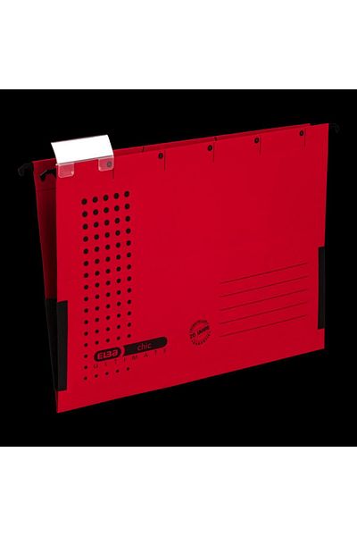 ELBA Dosar suspendat cu clișeu Ultimate A4, carton 240g/mp, capacitate 330 coli, culoare roșie