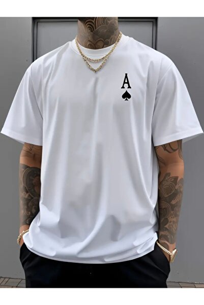 FUFLUNS TRICOU OVERSIZE CU GULER ROTUND SIMPLU CU IMPRIMEU MAÇA ASI