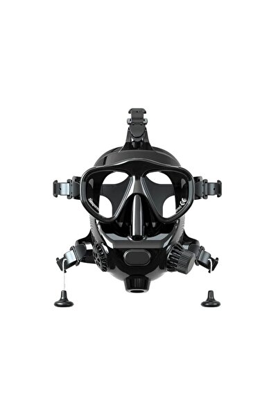 OEM Diving Mask Compatible with Smaco S400/S700, Full-Face, Black, L/XL