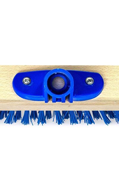 Mercaton Wooden Outdoor Broom with PVC Bristles and Plastic Tail Holder, 60 cm