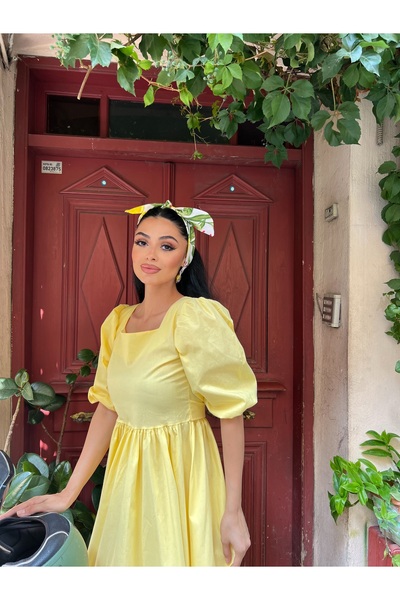 KÜÇÜĞÜM BUTİK Limon Desenli Poplin Bandana