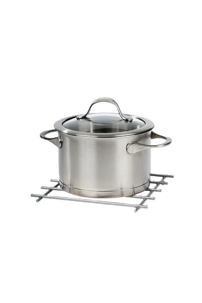 Larimar Fireproof Stainless Steel Trivet Chrome Color