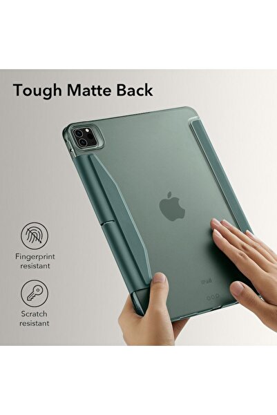 Rao Case compatible with iPad Pro 11 (2020/2021/2022) - ESR Ascend Trifold, J56, Leather, Deep Green