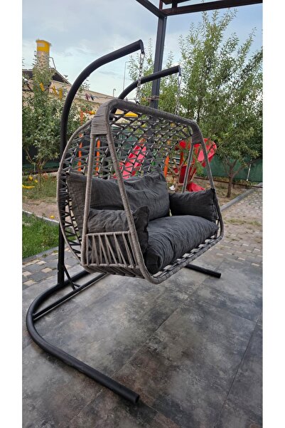 Sar Pakete İkili İp Örgü Bahçe & Balkon Salıncağı