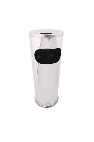 Mercaton Cos pentru gunoi din inox cu scrumiera, 20.5 x H.58 cm