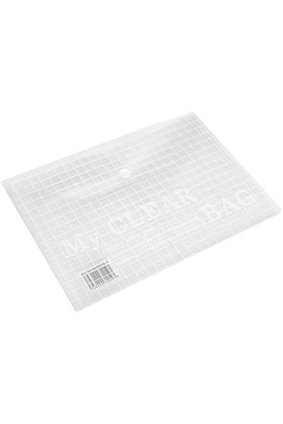 FİS My Clear Button Bag Clear Pack of 12 Pieces