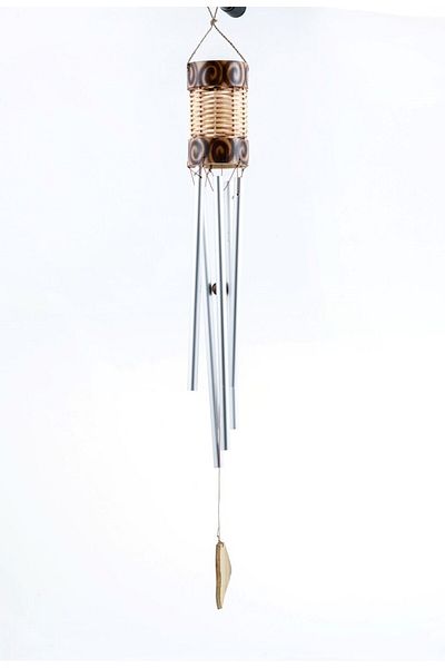 Larimar Metal Bell with Straw Below Top