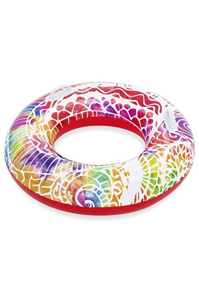 BESTWAY Mandala Desenli Can Simidi 91 cm - Kırmızı