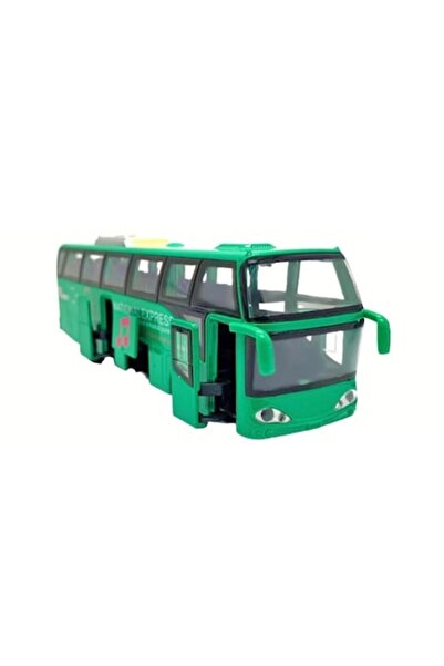 OEM Autocar National Express Metalic de Jucarie cu sunete, Verde, 21 cm