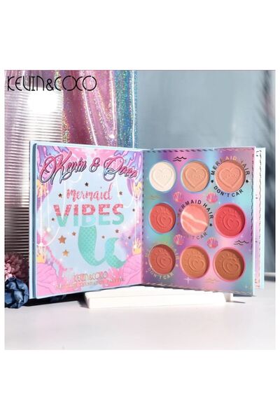 Kevin Set Farduri de Copii Flo Kevin&Coco, cu 69 Nuante, Iluminator, Blush si Conturing, Multicolor