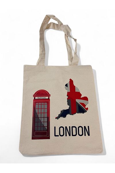 JENES London Patterned Linen Tote Bag - Unisex