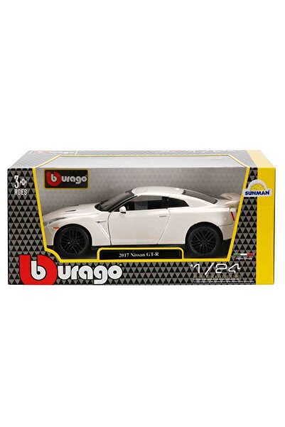 BBURAGO 1:24 سيارة نيسان جي تي آر موديل 2017 - أبيض