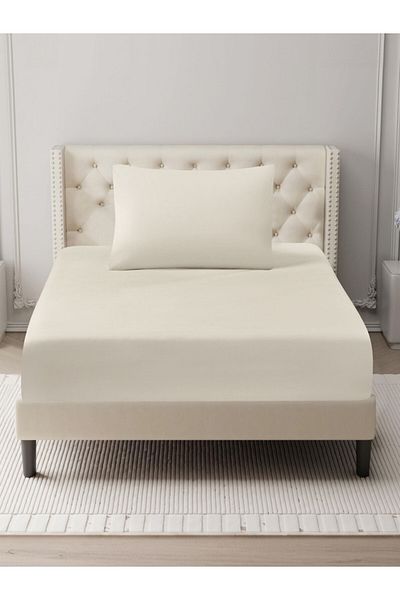 Donetella Fitted Sheet Set – 120x200 cm Single Size, 1 Sheet + 2 Pillowcases, 35 cm Deep Pocket