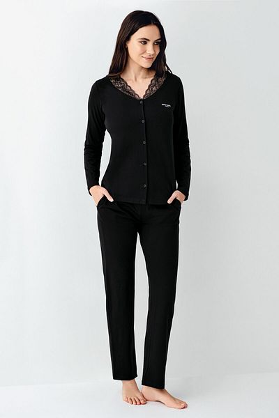 Pierre Cardin Set pijama neagră damă 