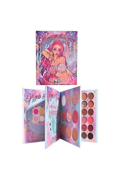 Kevin Set Farduri de Copii Flo Kevin&Coco, cu 69 Nuante, Iluminator, Blush si Conturing, Multicolor