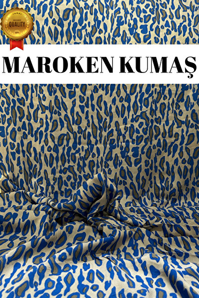 kumaş sarayı Maroken Kumaş Saf Pamuk - Tok Duruşlu Dökümlü Elbiselik Dikişlik...