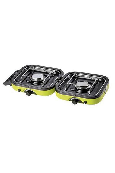 Strend Pro Camping stove, portable, Meva, 2 in 1, two burners, with hob, for 230/450 g gas canister