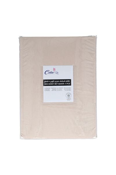 Celia 4-Piece Elegant Design Queen Bed Sheet Set