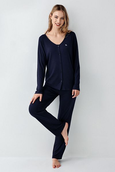 Arnetta Women's Navy Blue Pajama Set