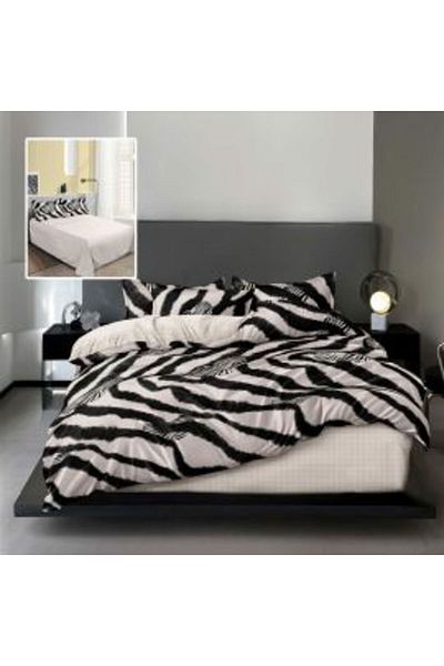 Ralex Double Bed Linen Cotton Finet 6 Pieces 220 x 240 cm, Quilt 200 x 220 cm, 2 Pillowcases 50 x 70 and 7