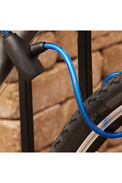 AUTOLOCK Çelik Halatlı Bisiklet-Scooter-Bebek Arabası Kilidi - (Yedek Anahtarlı) 12x80 4 RENK