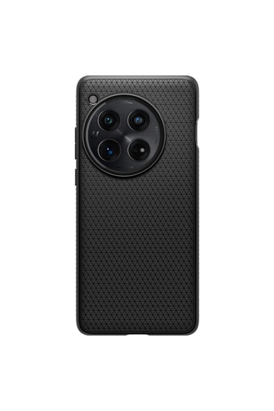 OEM High-Protection Case for OnePlus 12 - Spigen Liquid Air A44, Thermoresistant Matte Intense Dark