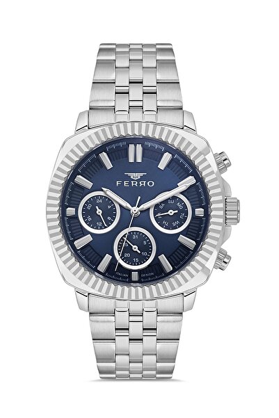 FERRO Gümüş Çelik Kordon Erkek Kol Saati LFM11627AWT-A3