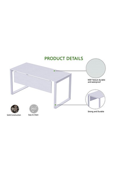 Mahmayi Vorm 136-12 U-Shaped Conference Meeting Table for Office - 12 Seater, White