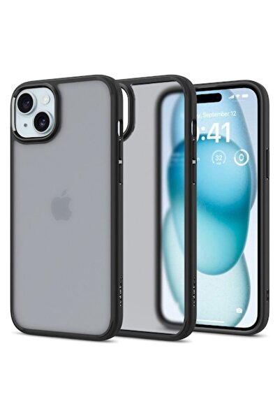 Rao Carcasă compatibilă cu iPhone 15, Premium Grip, silicon, negru înghețat