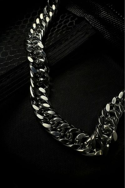 SEVGİLİ TAKI Cuban Chain Thick Model Steel Chain Necklace |   Karma Series