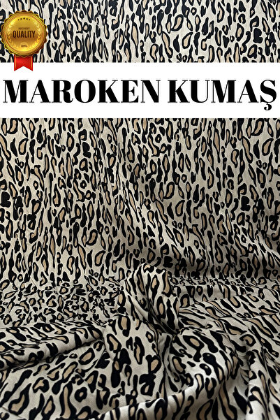 kumaş sarayı Maroken Kumaş Saf Pamuk - Tok Duruşlu Dökümlü Elbiselik Dikişlik...