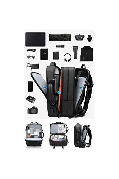 OEM Rucsac extensibil 3 în 1, antifurt, gri