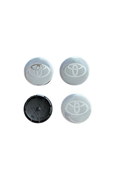 MAF Set 4 capace de jantă 56 mm Toyota argintiu compatibile/înlocuitoare pent...