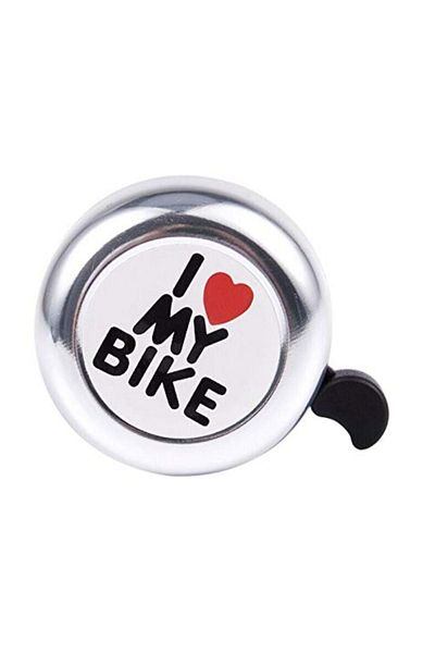 Rao Sonerie mecanică pentru bicicletă „Îmi iubesc bicicleta”, aluminiu, culoare argintie