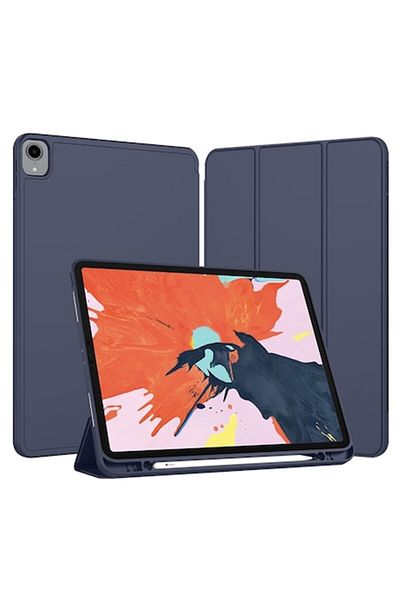 Rao Case compatible with iPad Pro 12.9 2018/2020/2021/2022, Flex Trifold, V28, TPU, Dark Blue