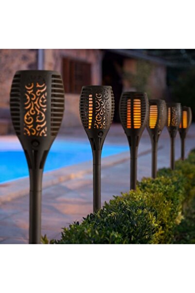 Primlife Lampă solară LED cu efect de flacără perforată, 12 LED-uri galbene, ...