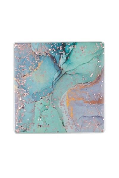 Rao Mousepad cu sclipici lichid, 20 x 20 cm, PVC, multicolor