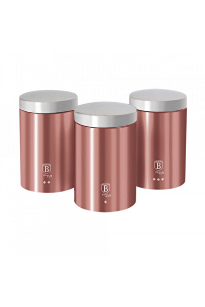 Berlinger Haus Set 3 Recipient pentru Cafea, Ceai și Zahăr - I-Rose Line Coll...