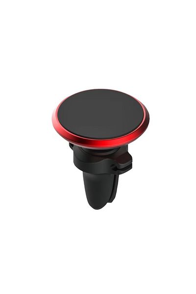 Rao Suport telefon auto, magnetic, grilă de ventilație cu sloturi pentru încărcarea cablului, negru-roșu