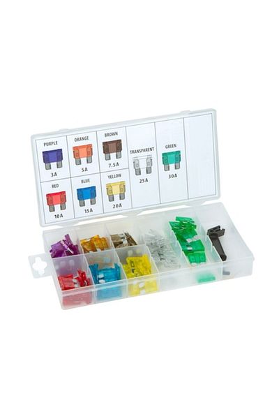 Primlife Car Fuse Set + Remover, in Storage Box 97 Pcs 330a 19 X 13 Mm