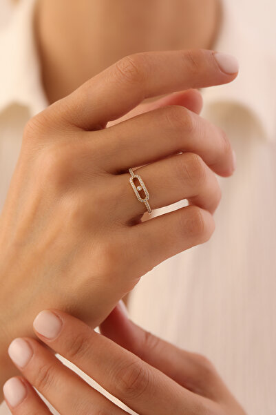 YAVUZ KUYUMCULUK 14 Ayar Altın Messika Yüzük