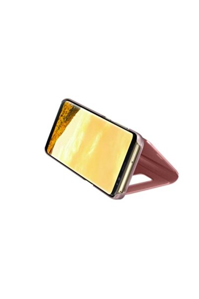 Rao Husă de protecție cu clapă, Clear View, compatibilă cu Samsung Galaxy S10+, funcție de suport, auriu-roz