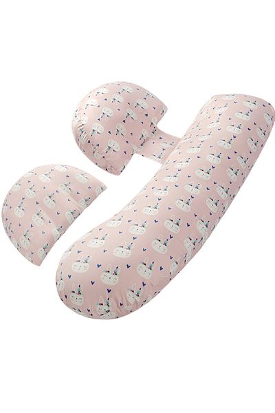 Flo Set pernă de sarcină, husă detașabilă, spumă moale, lățime reglabilă, Proactive, roz deschis
