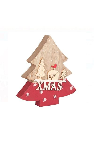 Jumbo Christmas Wooden Decoration, XMas Tree, 14 cm